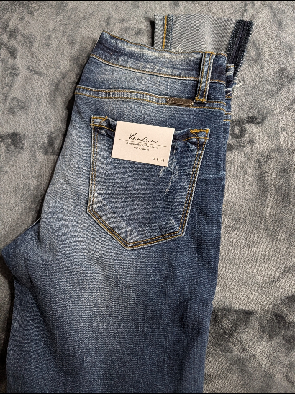 KanCan Vintage Medium Blue Slim Jeans with Subtle Distress